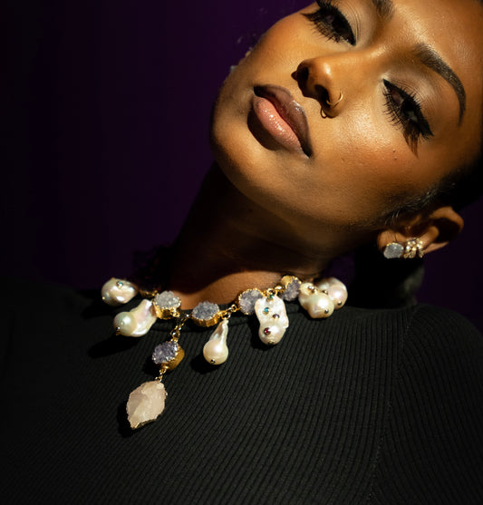 AQUA PEARL NECKLACE